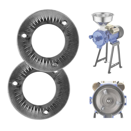 2PCS Grinding Sheets for Electric Grain Mill Grinder, Cast Iron Dry Grinding Discs, Replacement Grinding Plates Compatible with GM-001, GM-002, GM-003 Corn Spice Mill Grinder