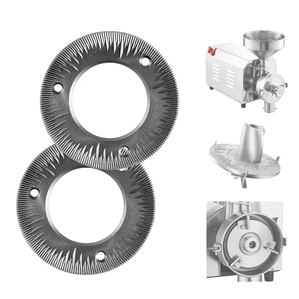 2PCS Grinding Sheets for Electric Grain Mill Grinder, Cast Iron Dry Grinding Discs, Replacement Grinding Plates Compatible with HN-2200, HN-3000 Corn Spice Mill Grinder