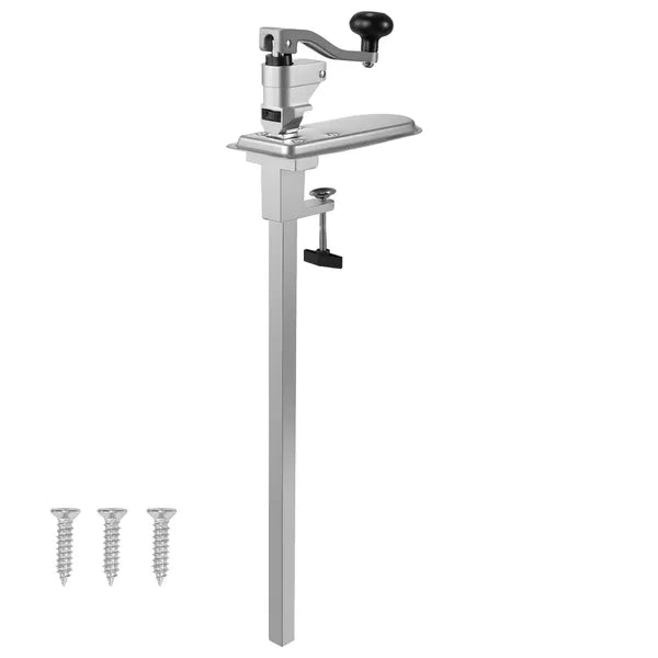 Commercial Can Opener, Heavy-Duty Manual Tabletop Cans Opener for Cans Up to 15.75 in Height, Height-Adjustable Can Openers Fixed with Screws & Table Clamp, for Restaurant, Hotel, and Food Store