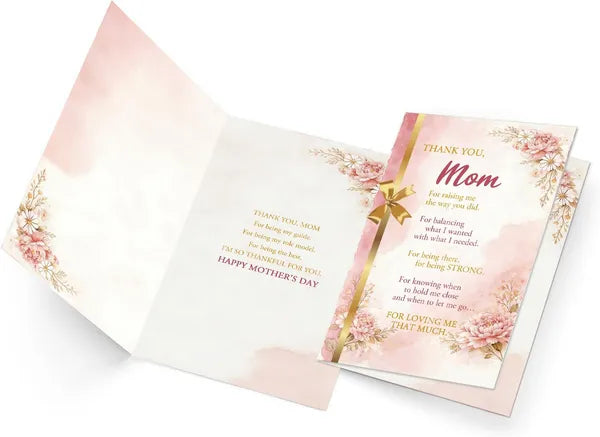 Funny Mother's Day Card for Mom, Humor Mothers Day Gift Ideas from Daughter Son,Unique Mom Gifts With Pink Envelope for Her
