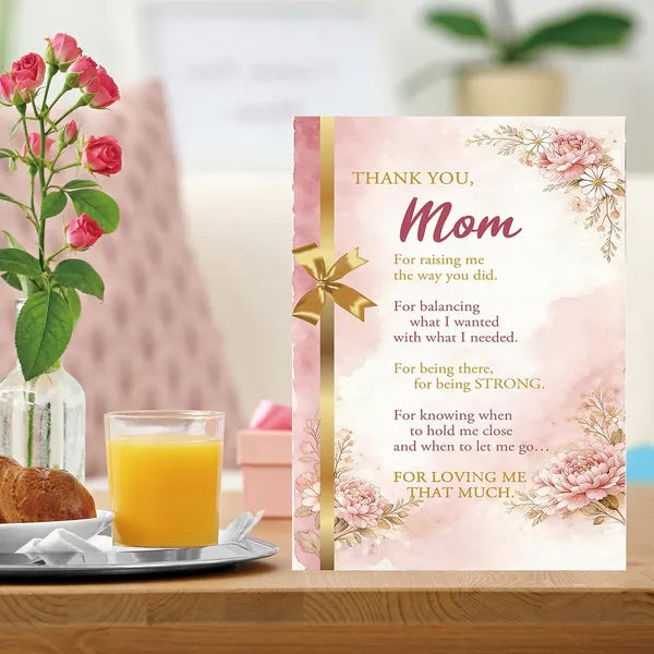 Funny Mother's Day Card for Mom, Humor Mothers Day Gift Ideas from Daughter Son,Unique Mom Gifts With Pink Envelope for Her