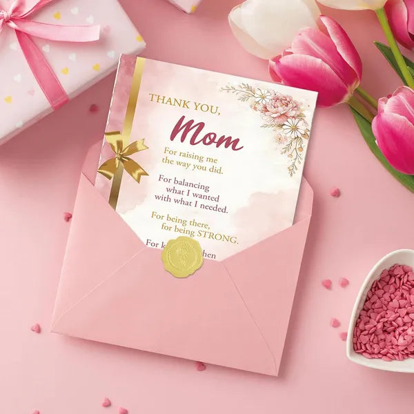 Funny Mother's Day Card for Mom, Humor Mothers Day Gift Ideas from Daughter Son,Unique Mom Gifts With Pink Envelope for Her